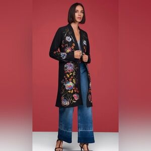 Johnny Was Biya TARIA APPLIQUE CARDIGAN